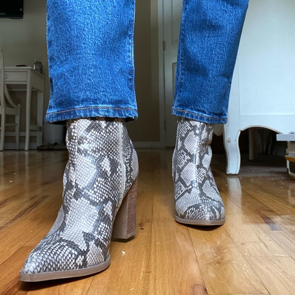 carlos snakeskin booties